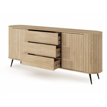 Komoda ryflowana dąb cremona 196 cm 2D3S LAVIA